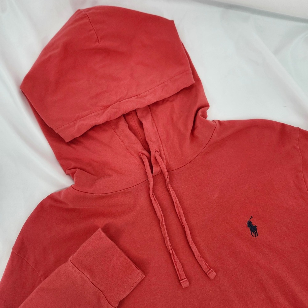 Polo Ralph Lauren Mens Pony Logo Hooded T-Shirt Size Large‎ Preppy Long Sleeve